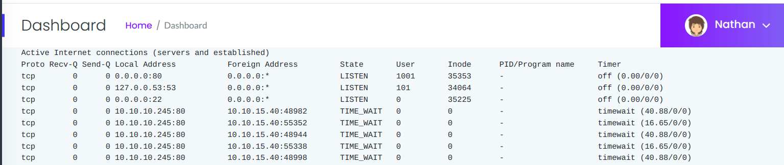 Netstat page