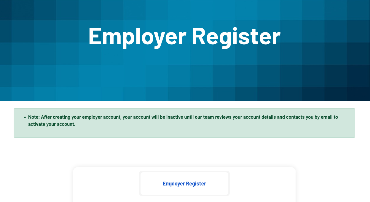 Employer Registration