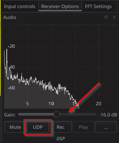 Gqrx UDP Button